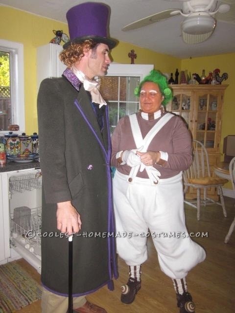 Homemade Oompa Loompa And Willy Wonka Couple Costume (Won 1st Place In ...