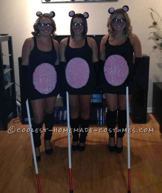 Sexy Three Blind Mice Group Halloween Costume 5798