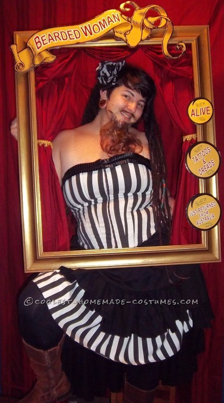 Cool Bearded Lady Costume Circus Sideshow Performer