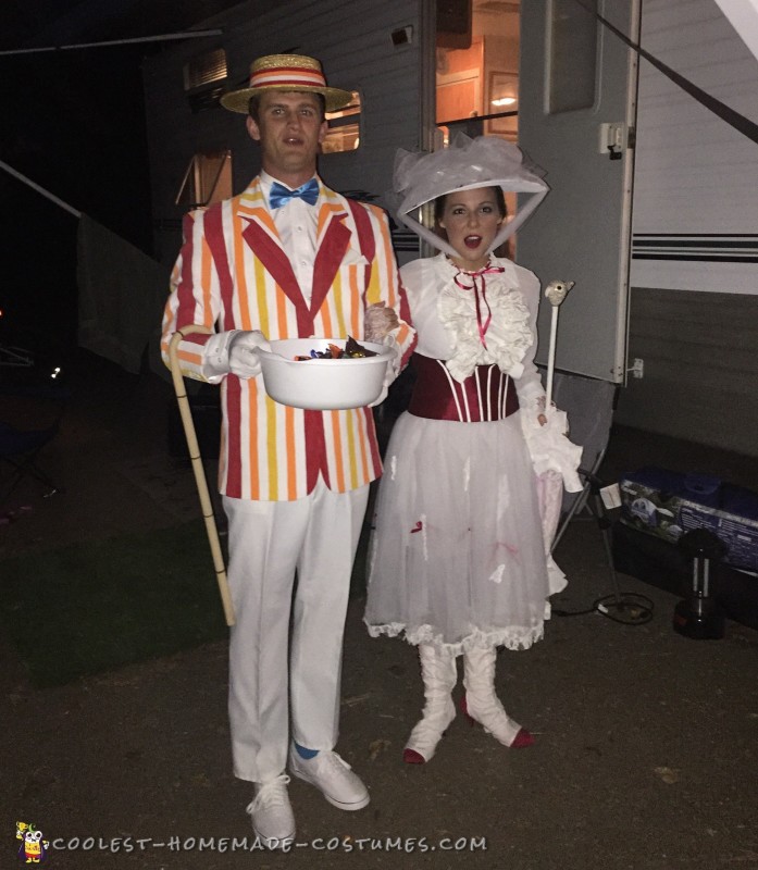 The Coolest Ever Homemade Mary Poppins And Bert Couple Costume 7404