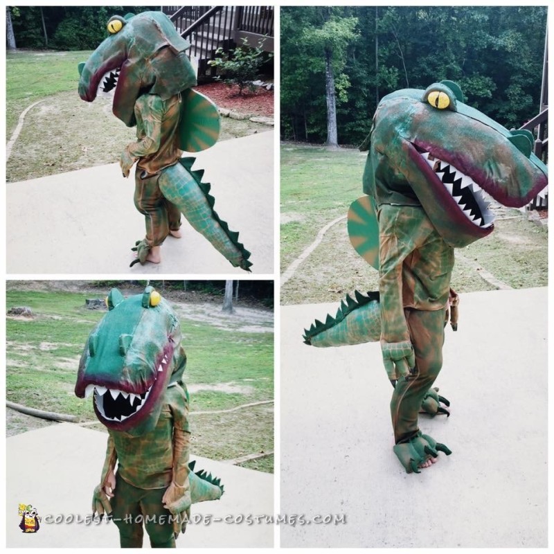 Awesome Homemade Spinosaurus Dinosaur Costume