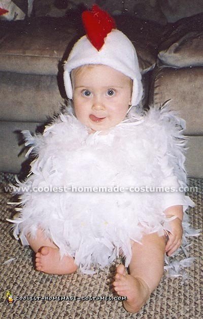baby chicken costume with feathers