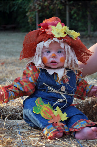 Last-Minute Baby Scarecrow Halloween Costume