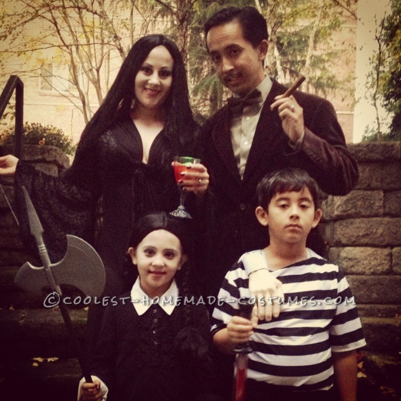 Homemade Addams Family Halloween Costume