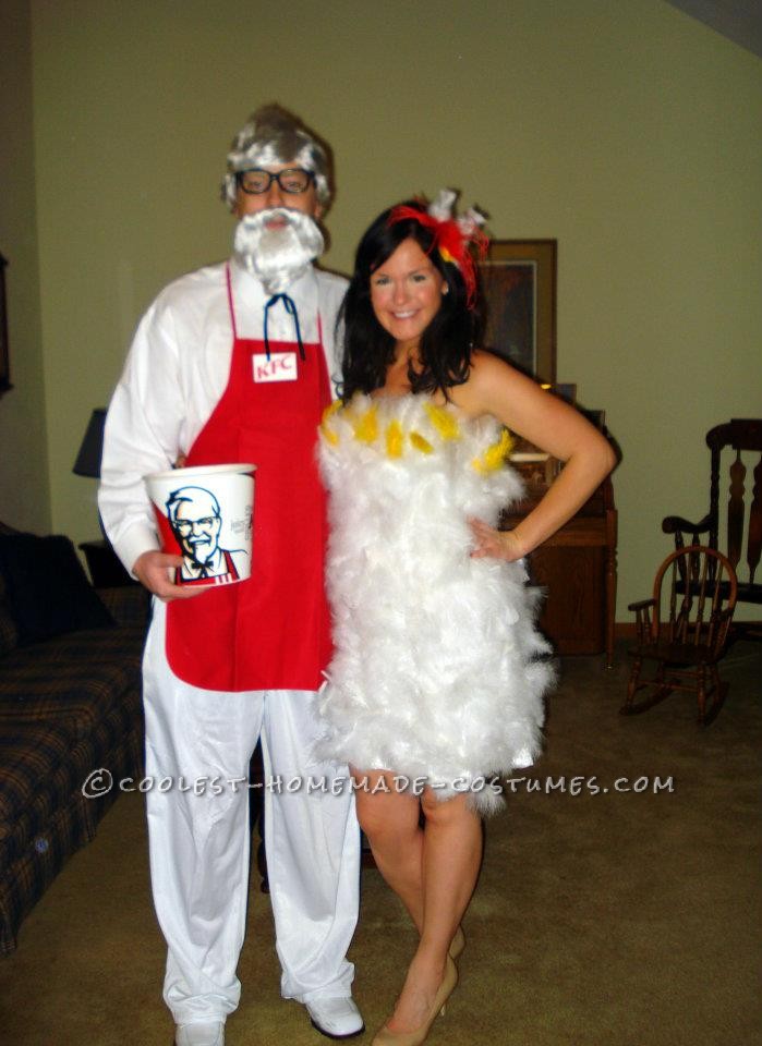 Cutest Couple Costume: Colonel Sanders and his Favorite Chicken
