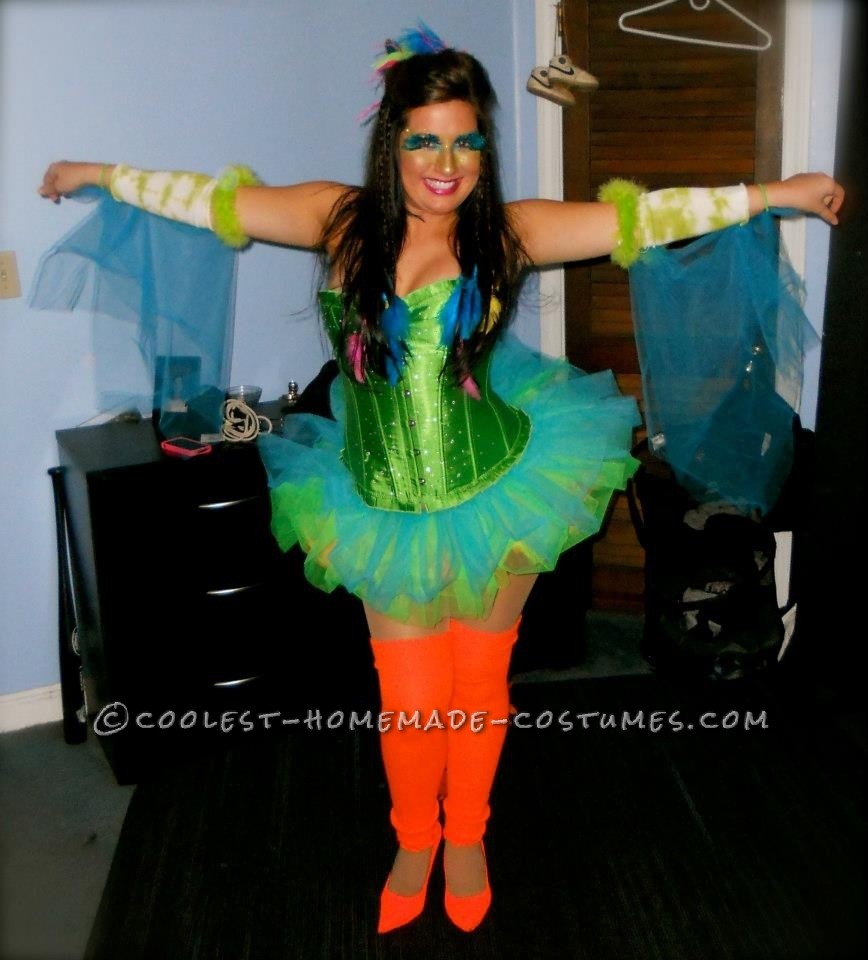 Sexy Parakeet Homemade Halloween Costume