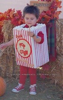 Cool Theater Popcorn Costume for a Two Year Old Boy