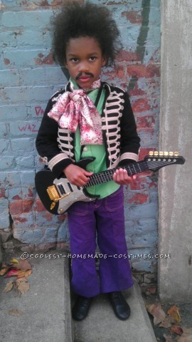 Coolest Homemade Jimmy Hendrix Costume for a Boy