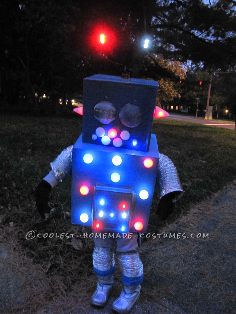Flashing and Blinking Robot Costume