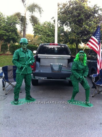 Green Army Soldiers Couple Costume