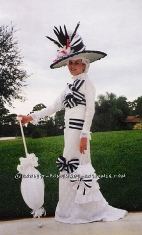 MarieCosplayShop Inspired by My Fair Lady Eliza Doolittle White Lace Dress Custom Made to Your Size!