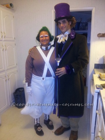 Homemade Oompa Loompa and Willy Wonka Couple Costume (Won 1st Place in ...