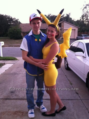 Fun Pikachu and Ash Couple Costume