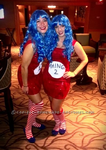 Sexy Do-It-Yourself Thing 1 and Thing 2 Costumes