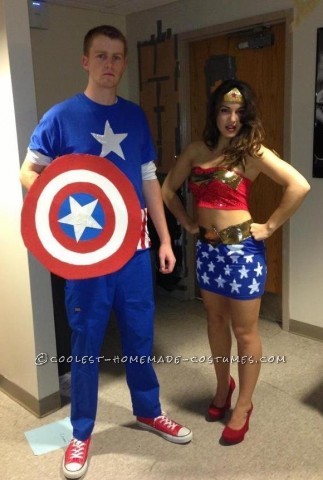 Cool Homemade Justice League Couple Costume