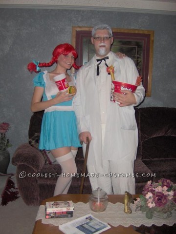 Fast Food Fashion: Colonel Sanders and Wendy Couple Costume