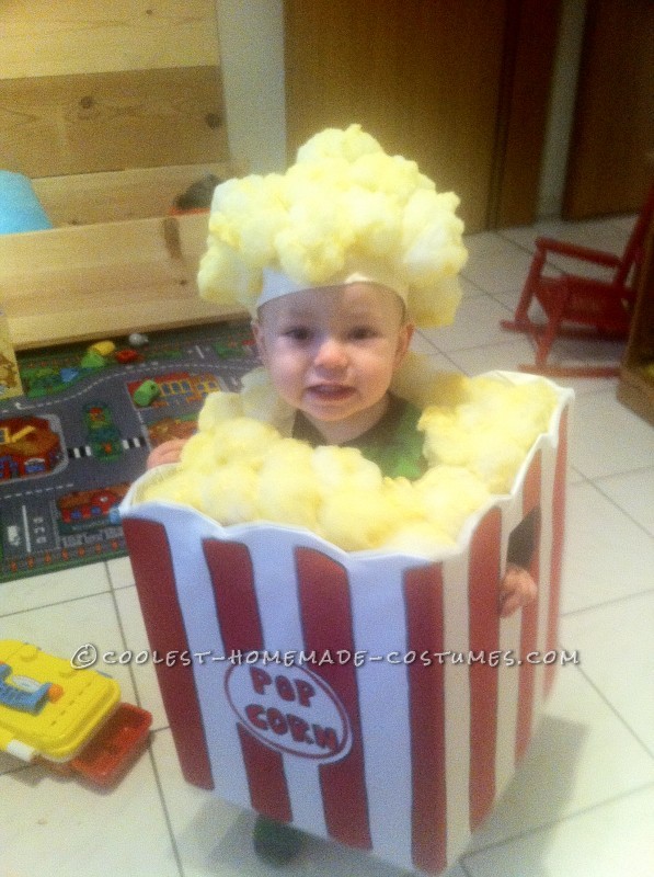 Homemade Toddler Popcorn Halloween Costume