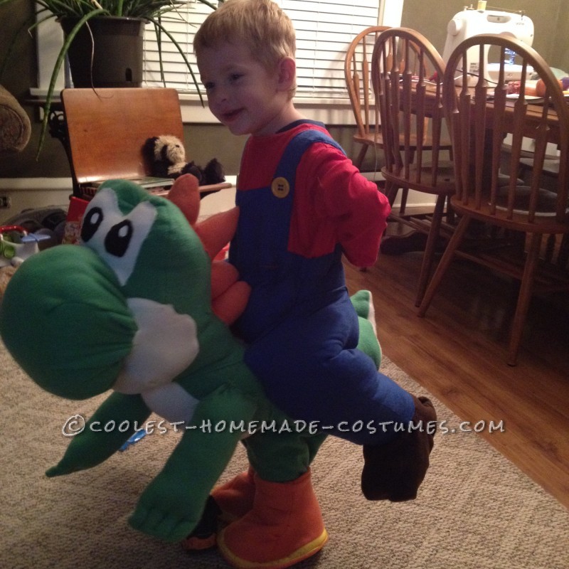 Cool Homemade Illusion Costume for a Toddler: Its Me Mario... And Yoshi ...