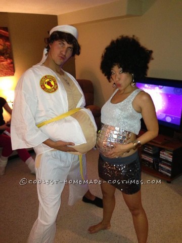 Cool Homemade Pregnancy Costume for a Couple: Saturday Night Fever and ...