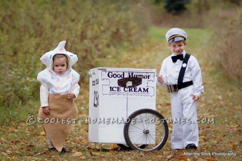 Vintage Good Humor Couple Costume Ice Cream Man Ice Cream Cone