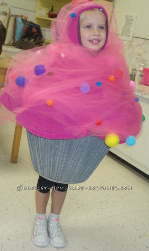 Pink Cupcake Toddler Costume with Sprinkles and a Cherry on Top