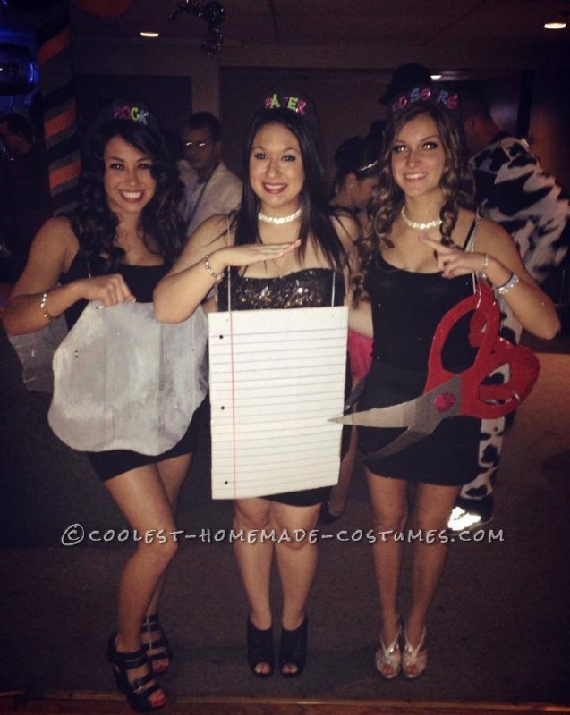 Coolest Homemade Rock Paper and Scissors Costumes