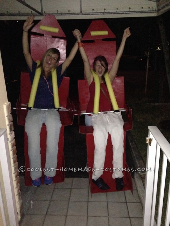 DIY Roller Coaster Costume From Old Moving Boxes