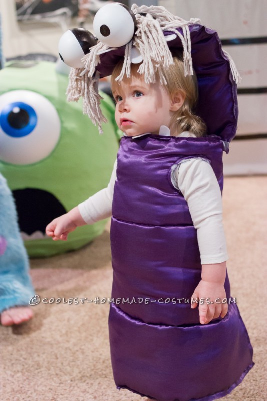 Coolest Homemade Mike Wazowski, Sully, and Boo Family Costumes