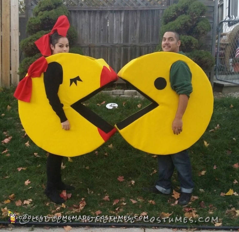 Our Homemade Pacman Famliy Costumes