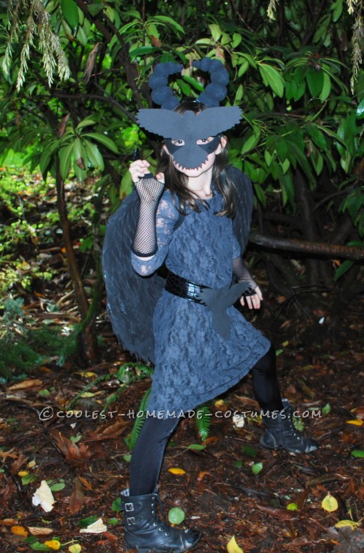 Coolest Homemade Raven Costume For A Girl