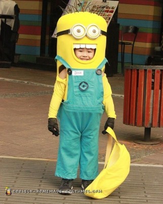 Priceless Minion Costume made with Love of a Grandfather