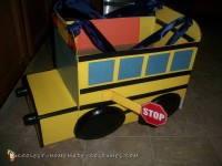 Adorable Homemade Toddler School Bus Costume