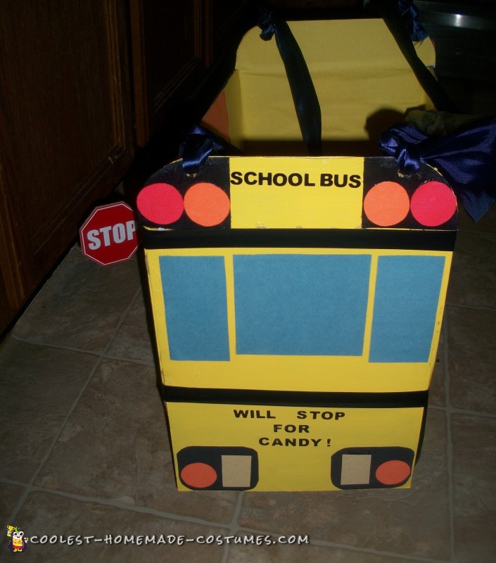 Adorable Homemade Toddler School Bus Costume