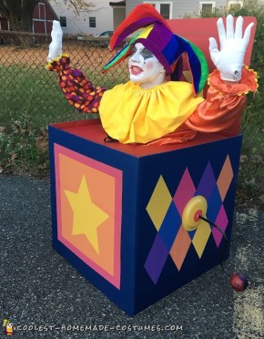 Amazing Homemade Jack in the Box Costume for Halloween