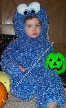 Coolest Homemade Cookie Monster Costume for Halloween