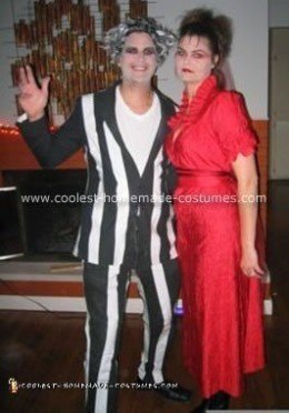 Coolest DIY Beetlejuice and Lydia Costume