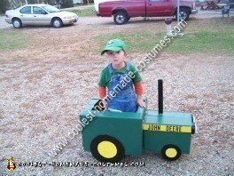 Coolest DIY John Deere Tractor Child Halloween Costume Idea