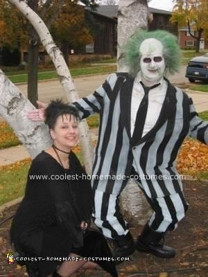 Coolest Homemade Beetlejuice and Lydia Couple Costume