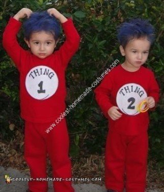 Coolest Homemade Cat in the Hat Family Costume Idea