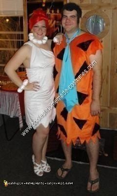 Coolest Homemade Flintstones Couple Halloween Costumes