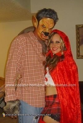 Coolest Homemade Little Red Riding Hood and The Big Bad Wolf Couple Costume
