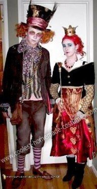 Coolest Homemade Mad Hatter and Queen of Hearts Costumes