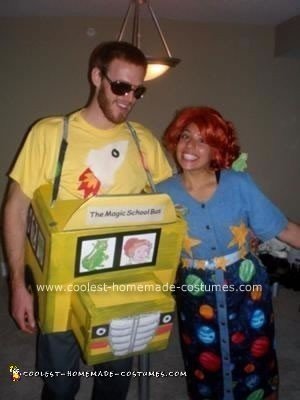 Coolest Homemade Magic School Bus and Ms Frizzle Couple Costume