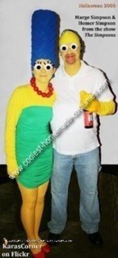 Coolest Homemade Marge and Homer Simpson Couples Costume