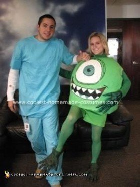 Coolest Homemade Mike Wazowski Halloween Costume