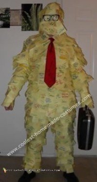 Coolest Homemade Office Space Post It Guy Costume