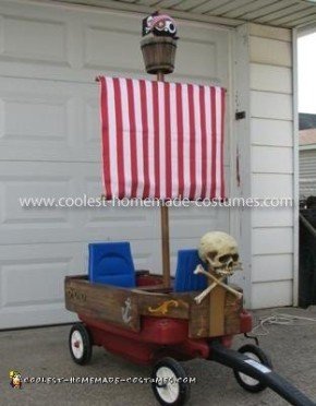 Coolest Homemade Pirate Ship Wagon and Pirate Costume