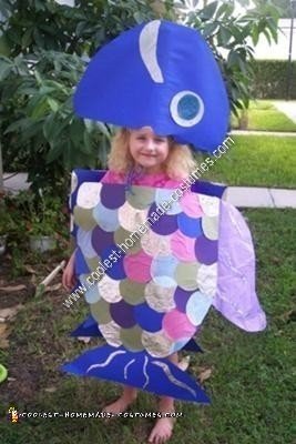 Coolest Homemade Rainbow Fish Halloween Costume