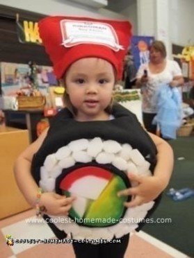 Coolest Homemade Sushi Girl Costume