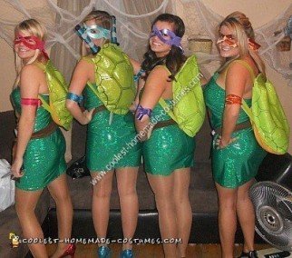 Coolest Homemade Teenage Mutant Ninja Turtle Group Costume Ideas